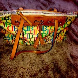 Vintage Dooney & Bourke,multicolored bag .